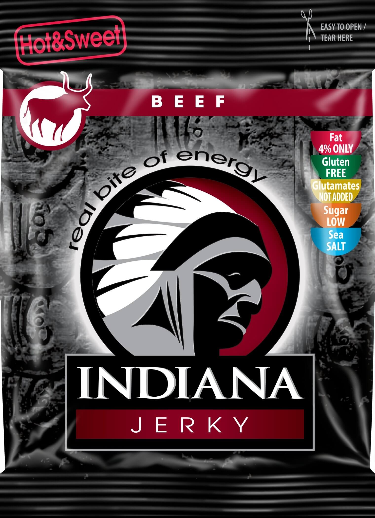 Indiana Jerky beef (hovädzie) Hot  Sweet 100 g