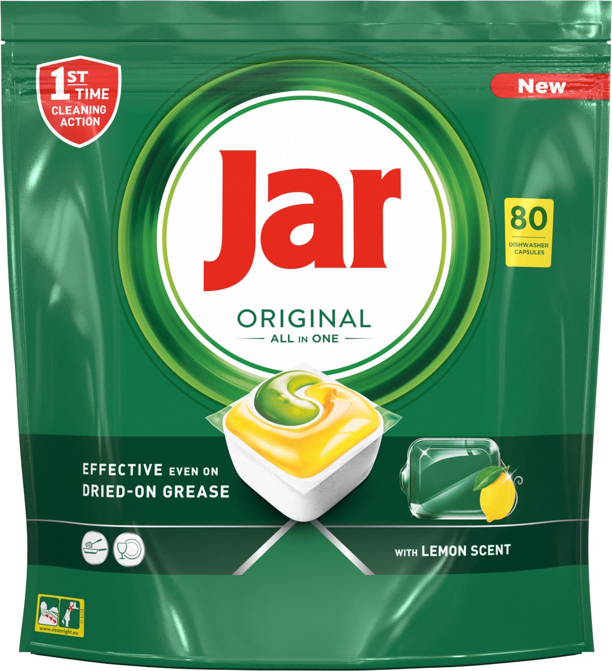 Jar Original Tablety do umývačky riadu, Lemon, 80 tabliet