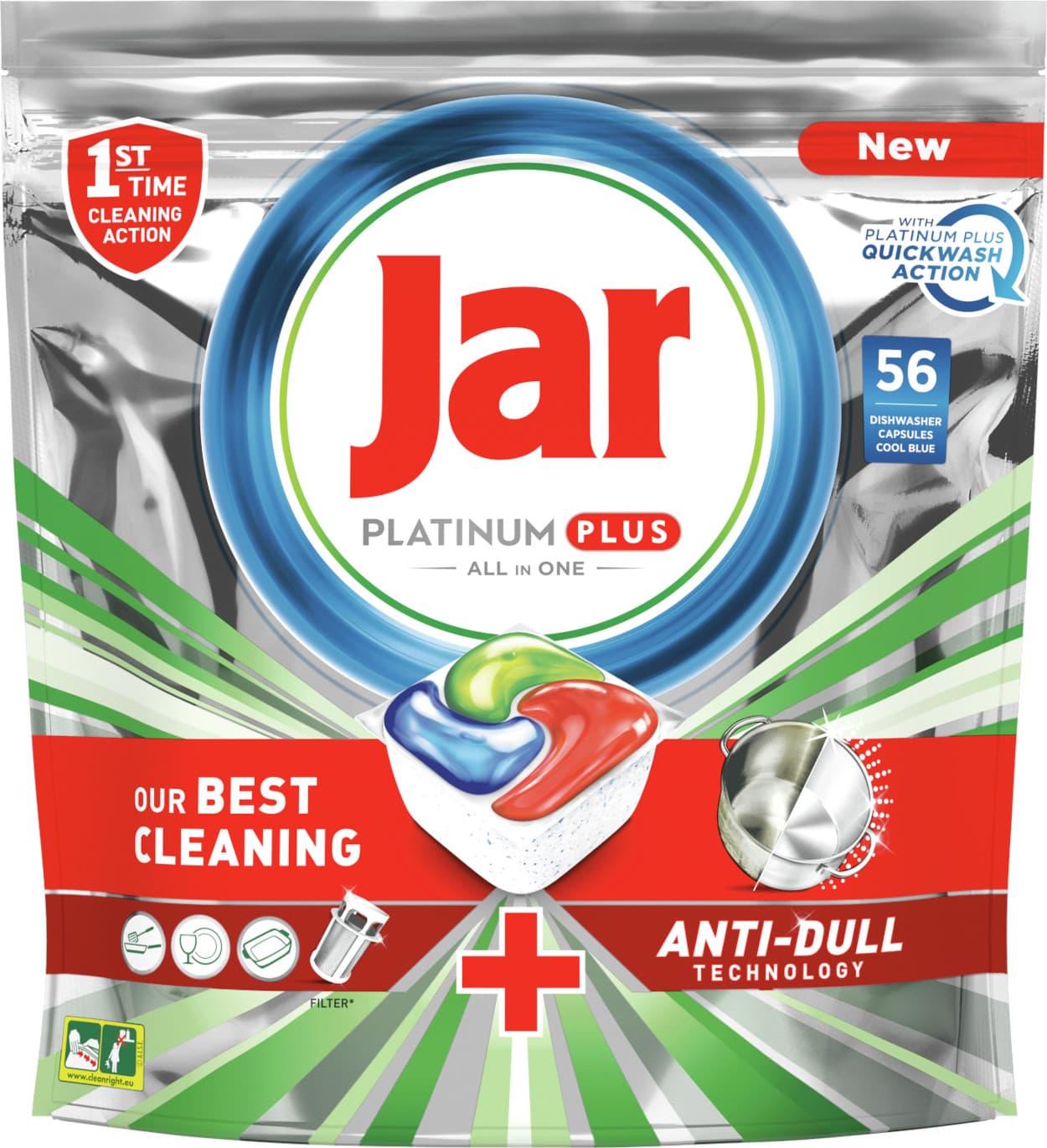 Jar Tablety Platinum PLUS Quickwash 56 kapsúl