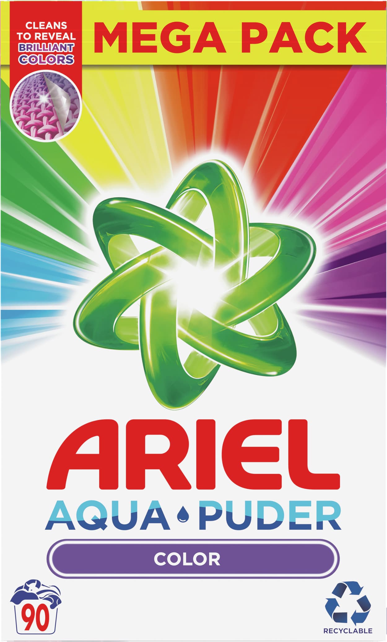 Ariel Color, Prací prášok (90 pracích dávok), 6,75kg