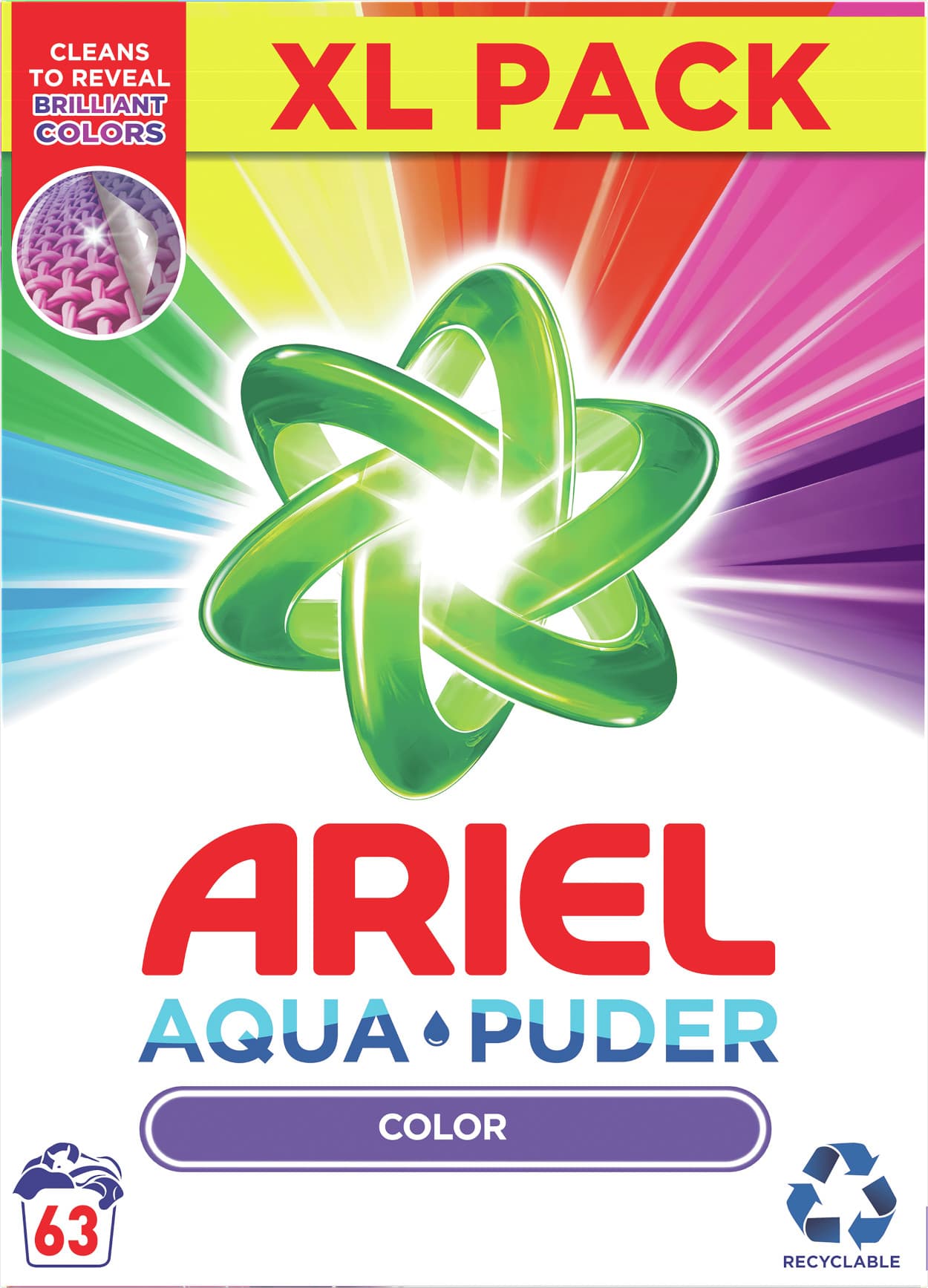 Ariel Color, Prací prášok (63 pracích dávok), 4,72kg