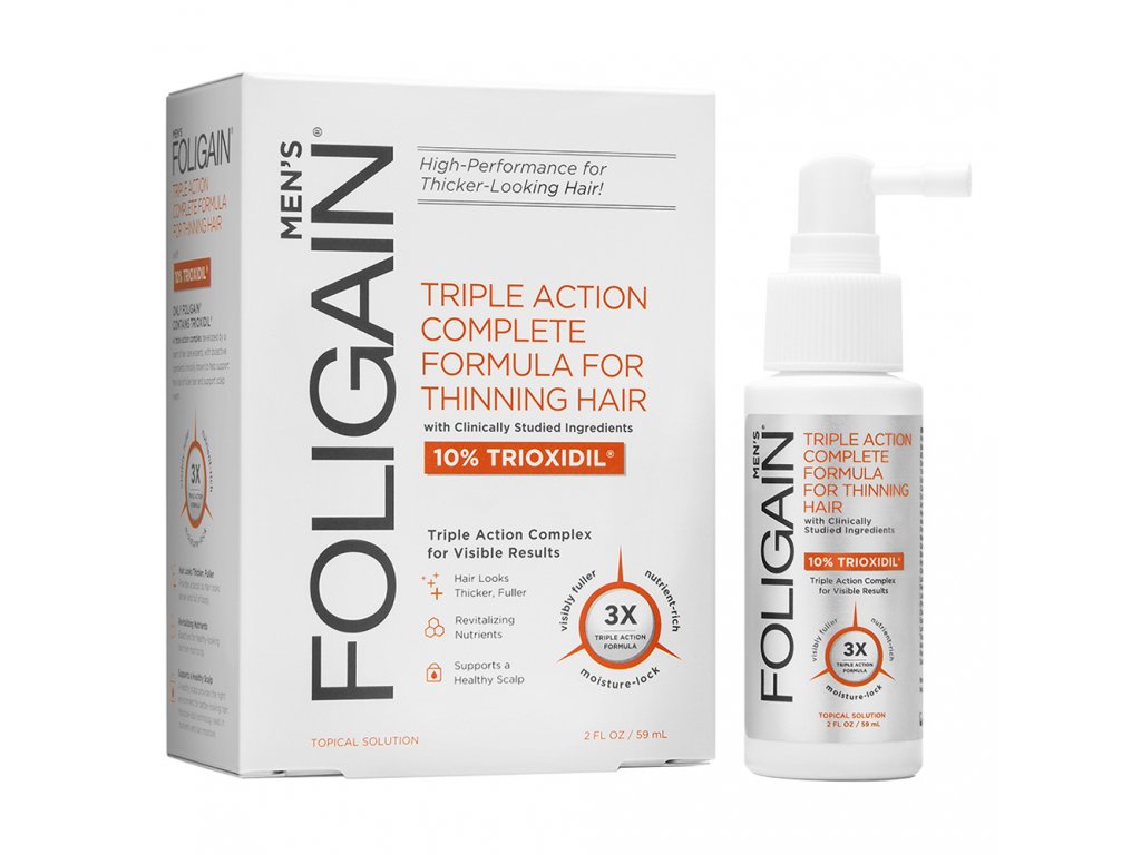 Foligain Triple Action sérum proti padaniu vlasov s 10 percent trioxidilom pre mužov 59ml