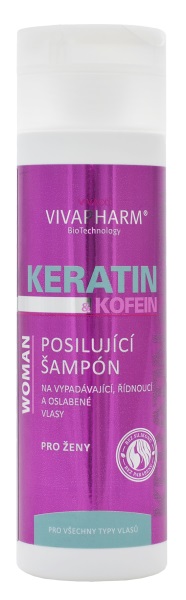 Vivapharm Keratínový šampón s kofeínom pri vypadávaní vlasov pre ženy 200ml