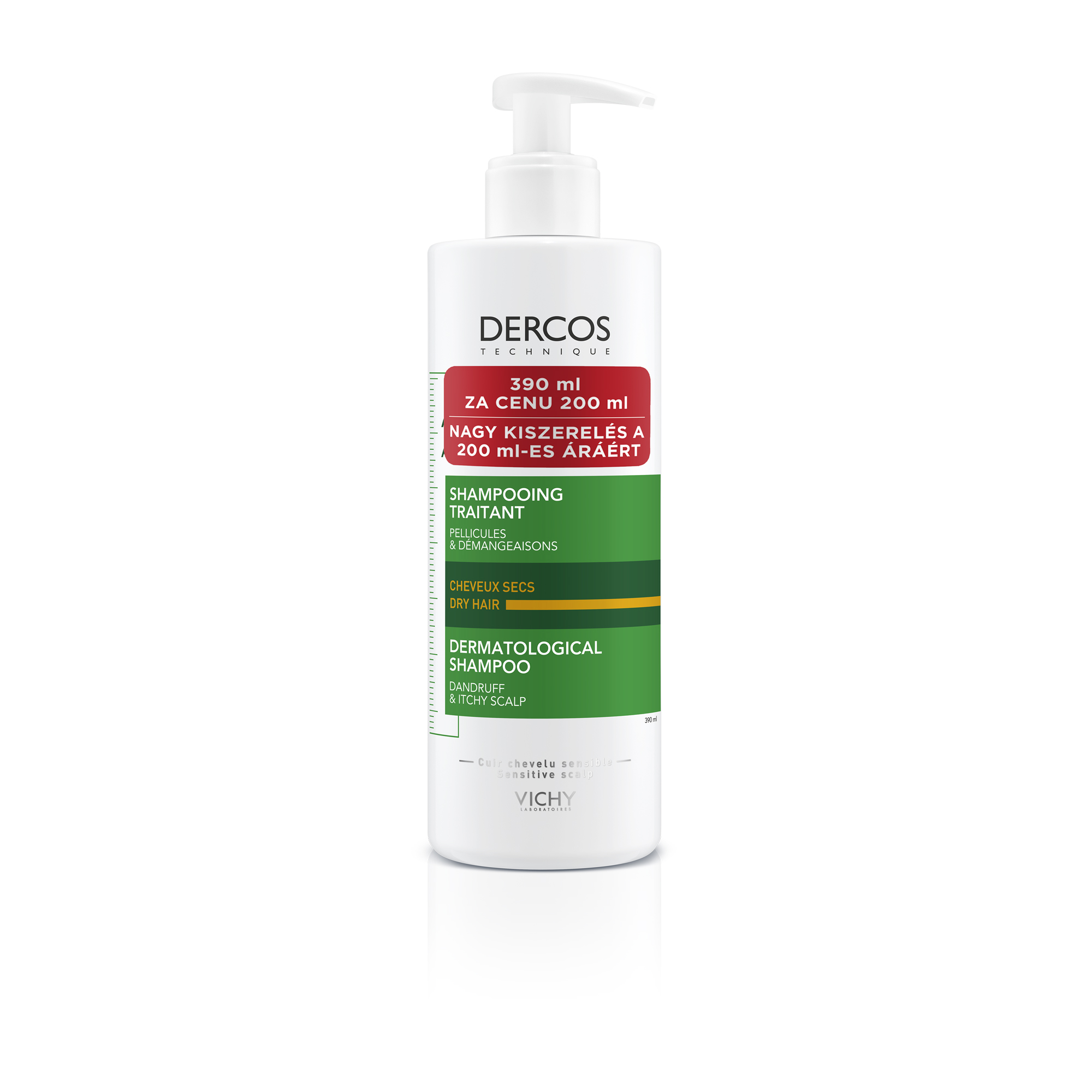 Vichy Dercos Anti-dandruff dry šampón proti lupinám na suché vlasy 390 ml
