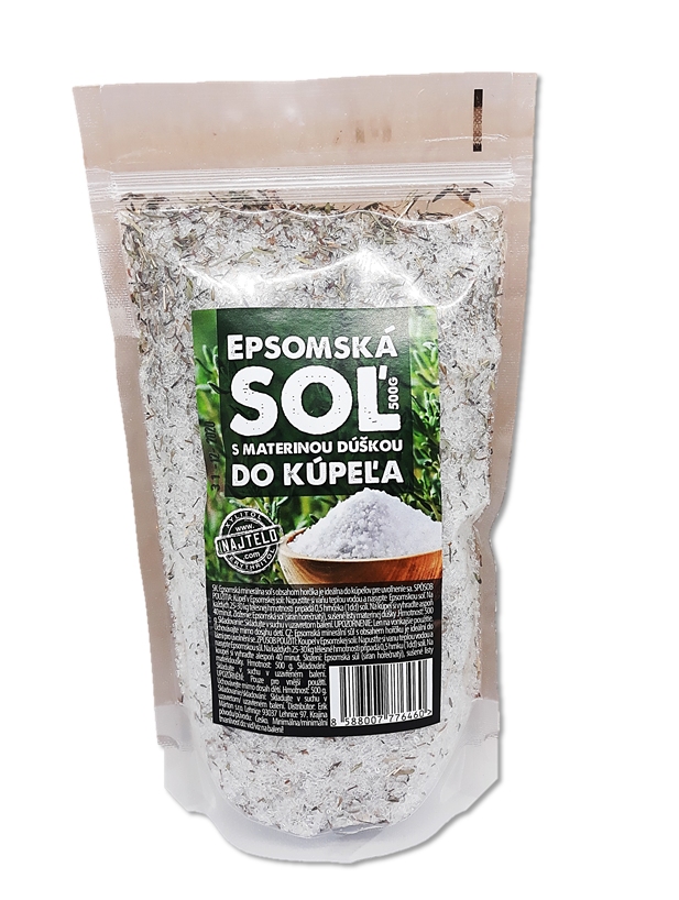 Najtelo Epsomská sol s materinou dúskou do kúpeľa 500g