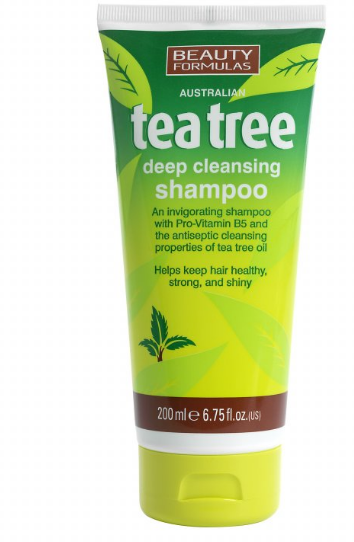 BeautyFormulas Tea tree Čistiaci šampón na vlasy 200 ml