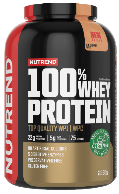 Nutrend 100 percent Whey Protein, Ladová káva 2250g