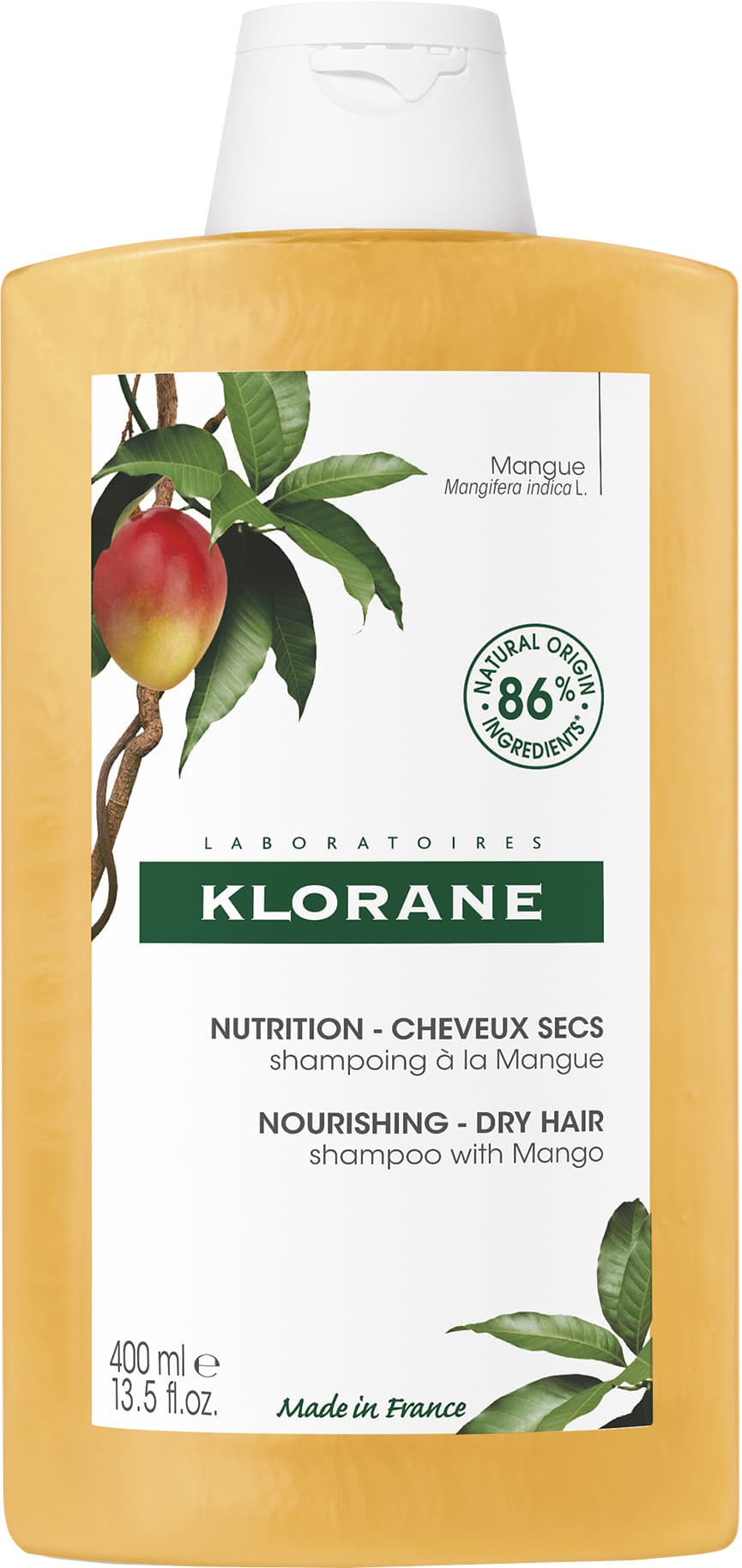 Klorane Šampón s mangom - vyživujúci pre suché vlasy 400ml
