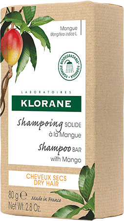 Klorane Tuhý šampón s mangom - suché vlasy 80g