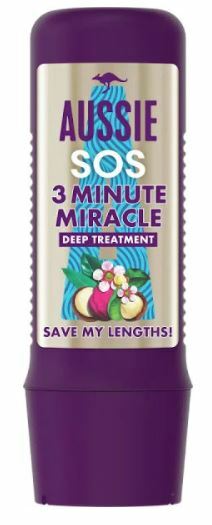 Aussie Hĺbkový balzam pre dlhé a poškodené vlasy SOS Save My Lengths! 3 Minute Miracle (Deep Treatment) 225 ml