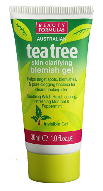 Beauty Formulas Pleť ový protizápalový gél Tea Tree (Skin Clarifying Blemish Gel) 30 ml