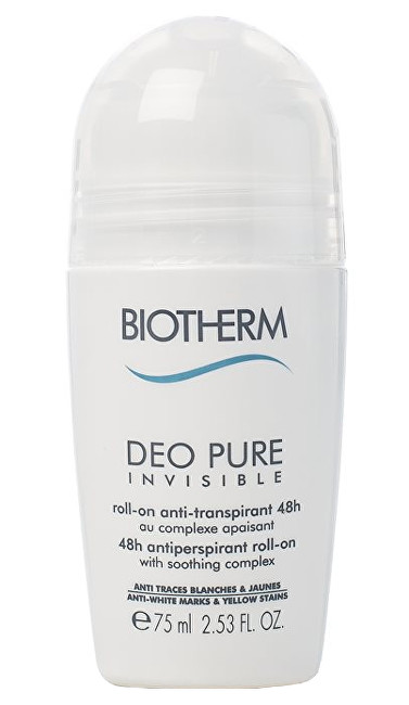 Biotherm 48-hodinový upokojujúci antiperspirant Deo Pure Invisible (Roll-On) 75 ml