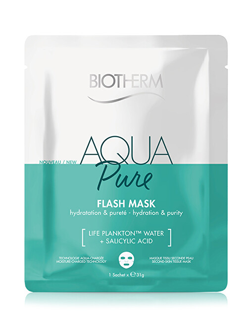 Biotherm Hydratačná pleťová maska ​​s kyselinou salicylovou Aqua Pure (Super Mask) 35 ml