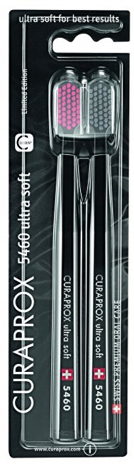 Curaprox Veľmi jemný zubná kefka 5460 Ultra Soft Black Edition 2 ks