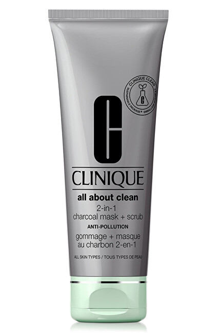 Clinique Detox ikační maska a peeling All About Clean (2-in-1 Charcoal Mask   Scrub) 100 ml
