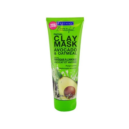 Freeman Ílová pleťová maska ​​s avokádom a ovsom (Facial Clay Mask Avocado & Oatmeal) 150 ml