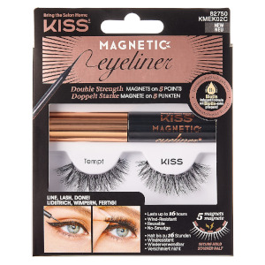 KISS Magnetické umelé riasy s očnými linkami (Magnetic Eyeliner & Lash Kit) 02 Tempt