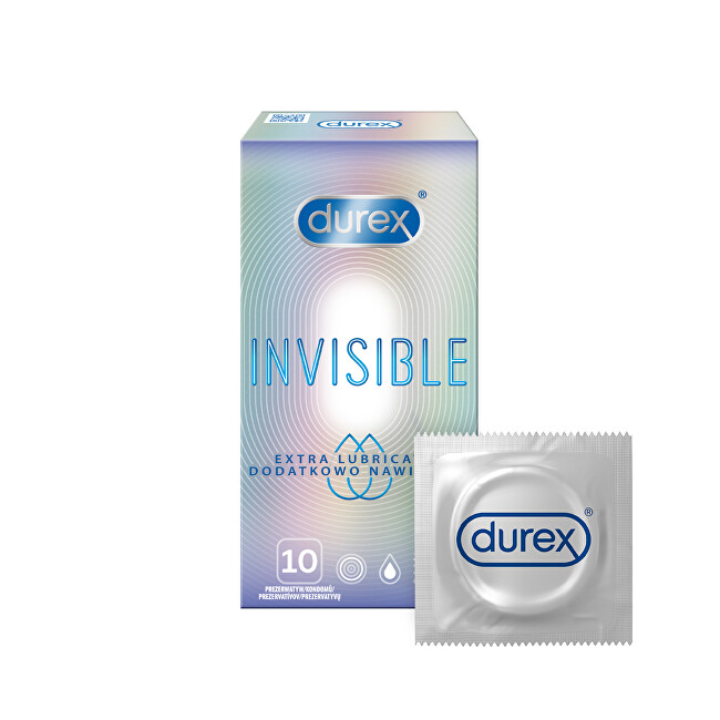 Durex Kondomy Invisible Extra Lubricated 10 ks