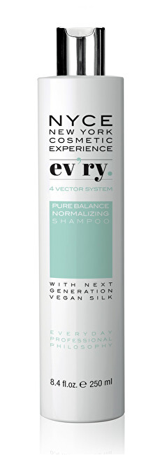 NYCE Vegánsky šampón pre mastiacu sa pokožku hlavy a lupiny Evry ( Pure Balance Normalizing Shampoo) 250 ml
