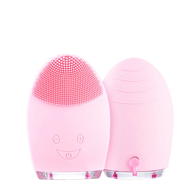 Palsar 7 Okrúhly elektrický masážny kefka na čistenie pleti (Facial Clean sing Massage Brush Silicone Rechargeable Brush) Světle růžový