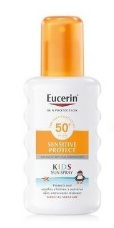 Eucerin Detský sprej na opaľovanie Sensitiv e Protect s veľmi vysokou ochranou SPF 50  200 ml