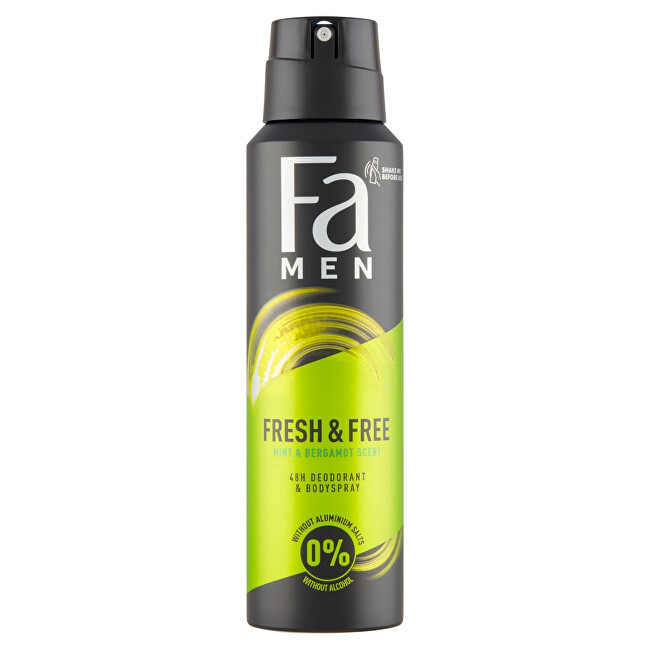 Fa Dezodorant v spreji Men Fresh & Free Mint & Bergamot (48h Deodorant Body spray) 150 ml