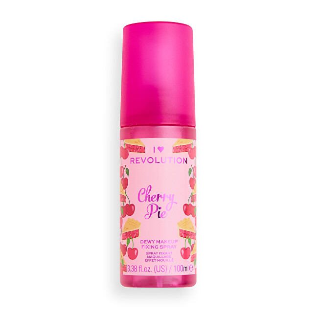 I Heart Revolution Fixačný sprej na make-up Aj ♥ Revolution Cherry Pie (Dewy Makeup Fixing Spray) 100 ml