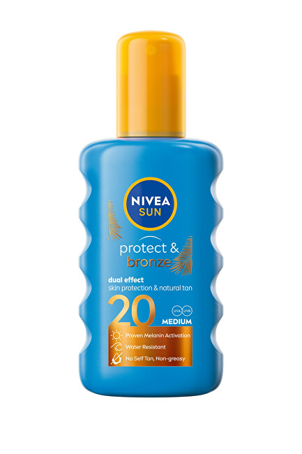 Nivea Sprej na opaľovanie podporujúci zhnednutie SPF 20 Sun Protect & Bronze (Sun Spray) 200 ml