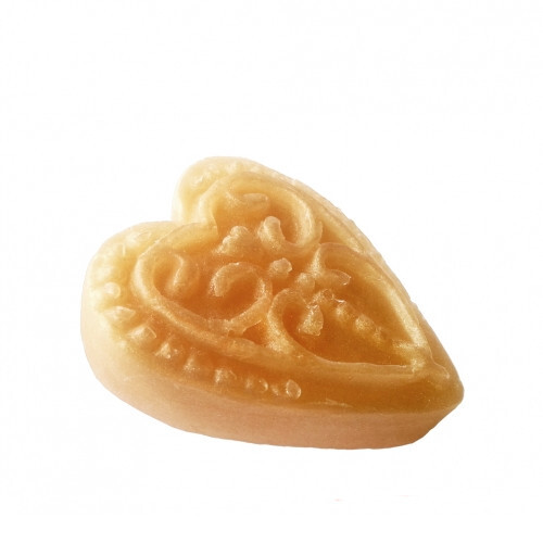 Organique Tuhé glycerínové mydlo Ornament Srdce (Glycerine Soap) 60 g
