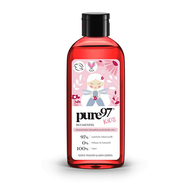 pure97 Detský vyživujúci šampón a sprchový gél 2 v 1 Kvetinová víla 250 ml