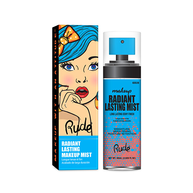 RUDE® Cosmetics Fixačný sprej na make-up Radiant Lasting Makeup Mist 60 ml