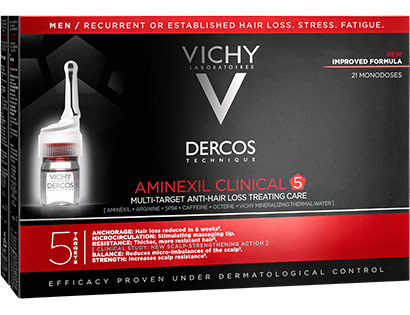 Vichy Multiúčelová kúra proti vypadávaniu vlasov pre mužov Dercos Aminexil Clinical 5 21 x 6ml