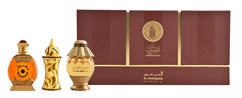 Al Haramain Majmouaati - 1 x EDP   2 x parfémovaný olej - SLEVA - bez celofánu