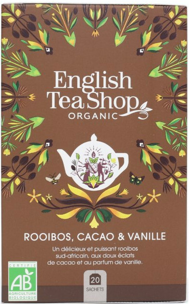 English Tea Shop Rooibos, kakao a vanilka BIO 20 vrecúšok