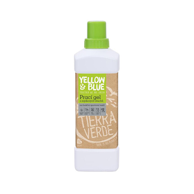 Tierra Verde Prací gel z mydlových orechov na funkčné prádlo s koloidným striebrom 1 l