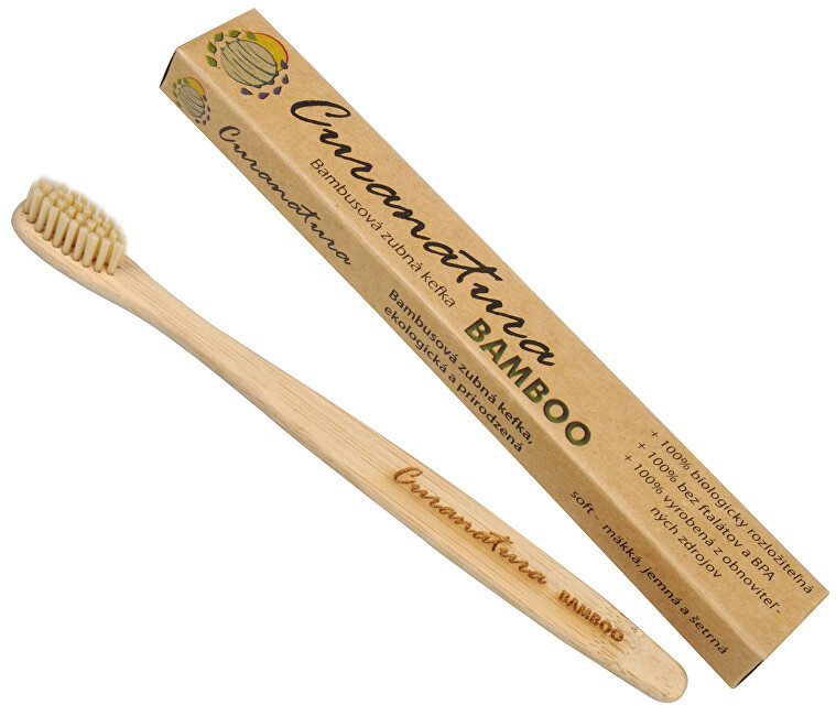 Curanatura Zdravá zubná kefka Curanatura 1 ks Bamboo - zelená voľba
