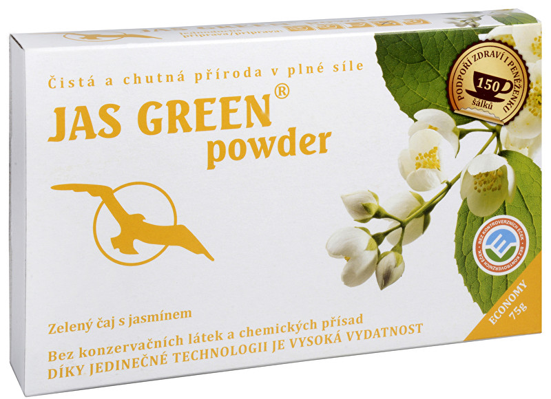 Čaje Hannasaki Jas Green powder - jazmínový zelený čaj 75 g