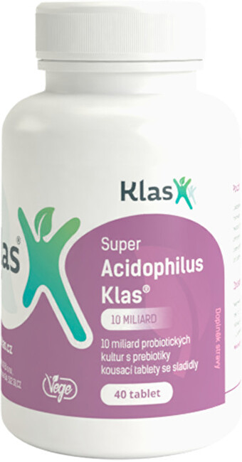 Klas Super Acidophilus plus 10 miliárd 40 cmúľacích tbl.