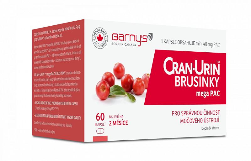 Barny´s Barny`s Cran-Urin megaPAC brusnice 60 kapsúl