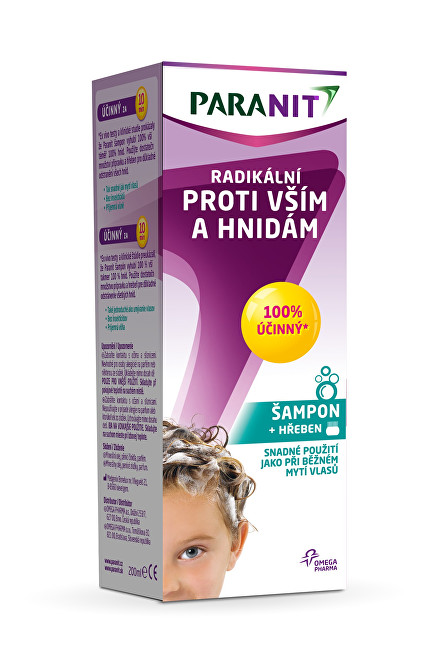 Omega Pharma Paranit šampón 100 ml   hrebeň