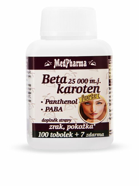 MedPharma Beta karotén 25 000 IU   panthenol   PABA 30 tob.   7 tob. ZD ARMA