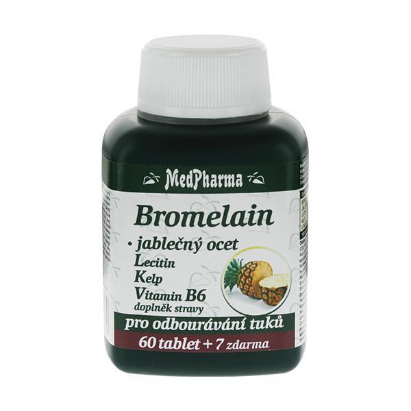 MedPharma Bromelain 300 mg   jablčný ocot   lecitín   kelp   vitamín B6 60 tbl.   7 tbl. ZD ARMA