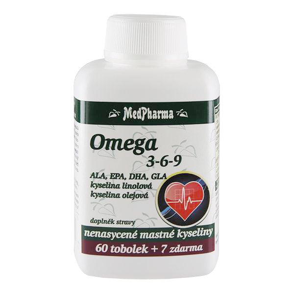 MedPharma Omega 3-6-9 60 tob.   7 tob. ZDARMA