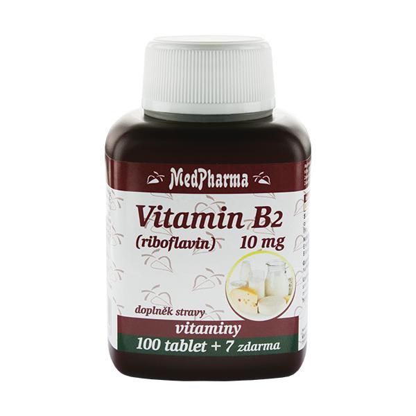 MedPharma Vitamín B2 (riboflavin) 10 mg 100 tbl.   7 tbl. ZDARMA