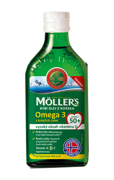 Möller´s Möller`s rybí olej Omega 3 z tresčej pečene 250 ml pre dospelých 50 