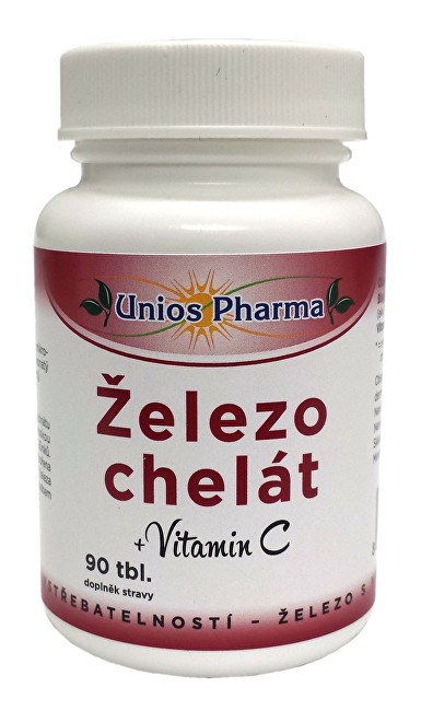 Unios Pharma Železo chelát   vitamín C 90 tbl.