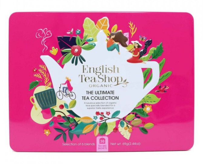 English Tea Shop Darčeková sada The Ultimate ružová BIO v plechovej kazete 36 sáčkov