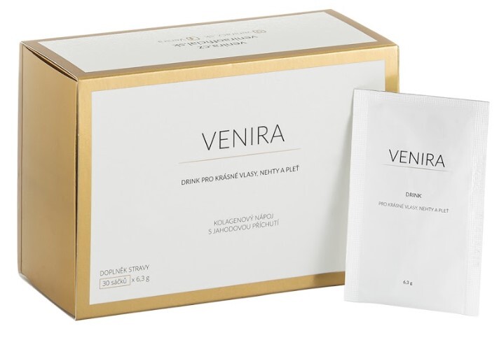 Venira Drink - instantný kolagénový nápoj s jahodovou príchuťou 30 x 6,3 g