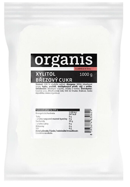 Organis Xylitol - brezový cukor 1000 g