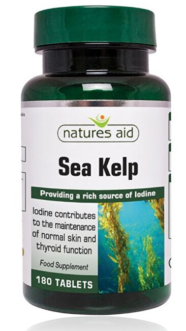 Natures Aid Jód (z morského kelpu) 180 tabliet